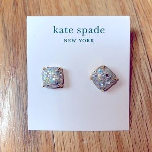 Kate Spade Square Stud Glitter Earrings